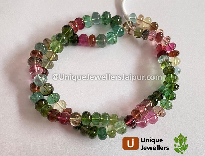 Tourmaline Smooth Roundelle Beads